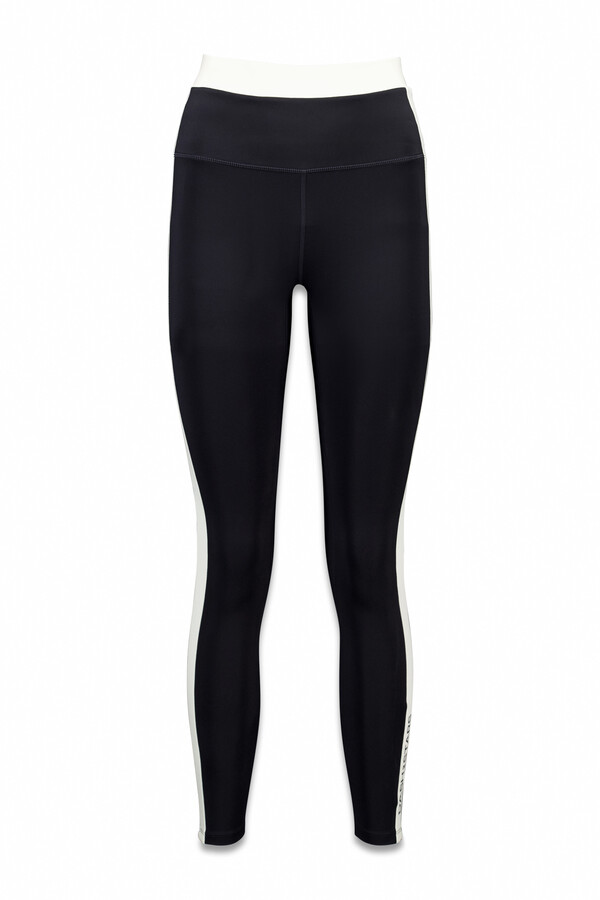 Dash and Stars Leggings 4D STRETCH pretas e brancas na altura do tornozelo preto