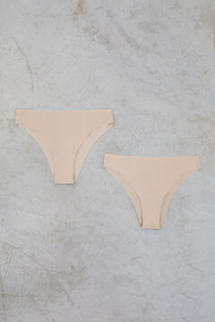 Dash and Stars Pacote com 2 calcinhas brasileiras nude cortadas a laser cru