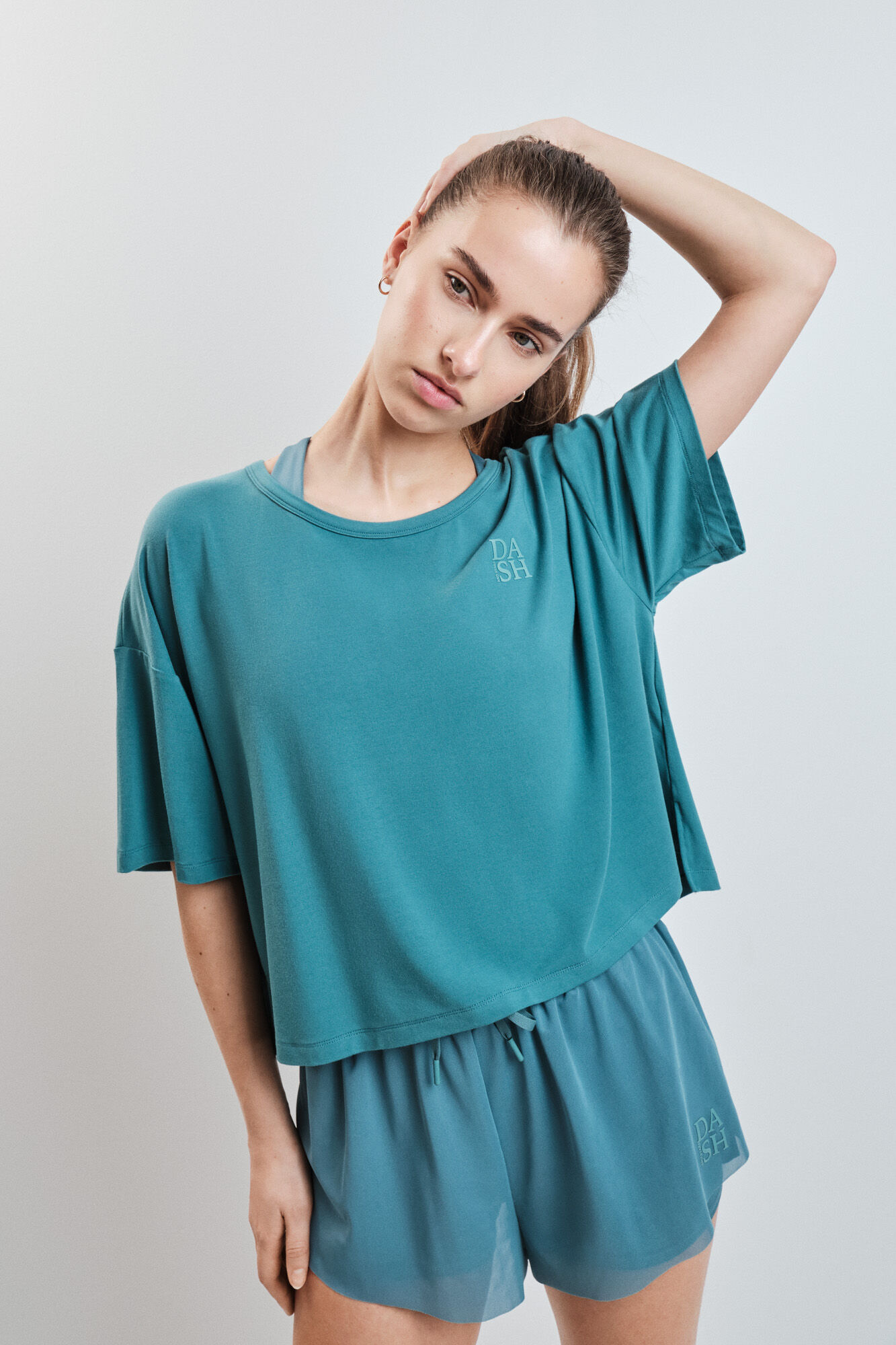 Dash and Stars T-shirt manga curta extrassuave verde verde