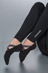 Dash and Stars Calcetines algodón zapatilla ballet negra negro