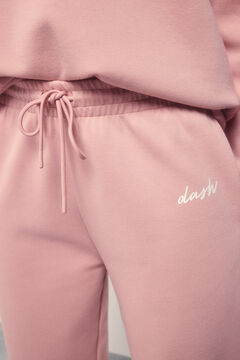 Dash and Stars Calça reta de pelúcia em piqué rosa rosa