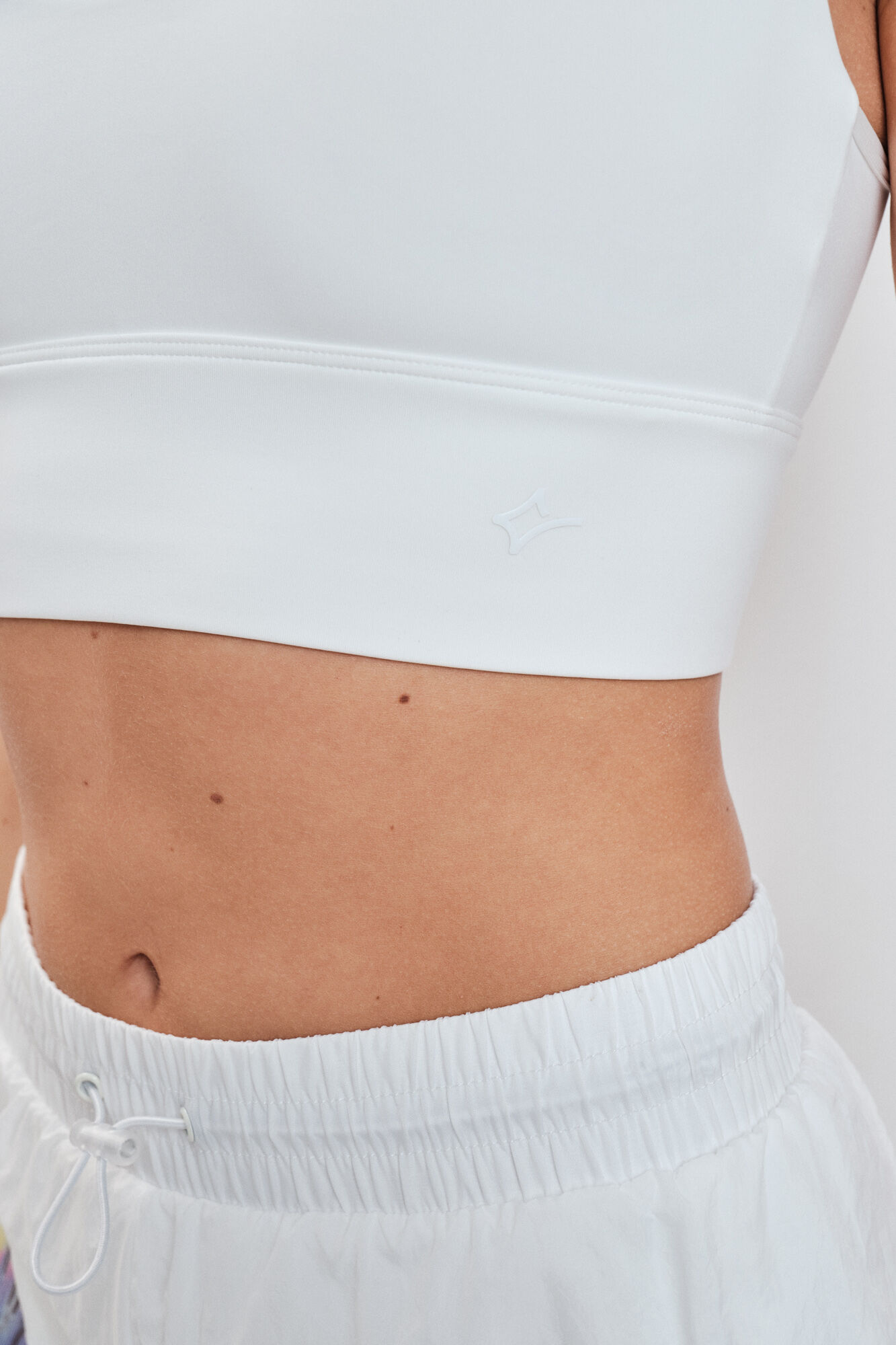 Dash and Stars Soutien desportivo crop 4D Stretch branco branco