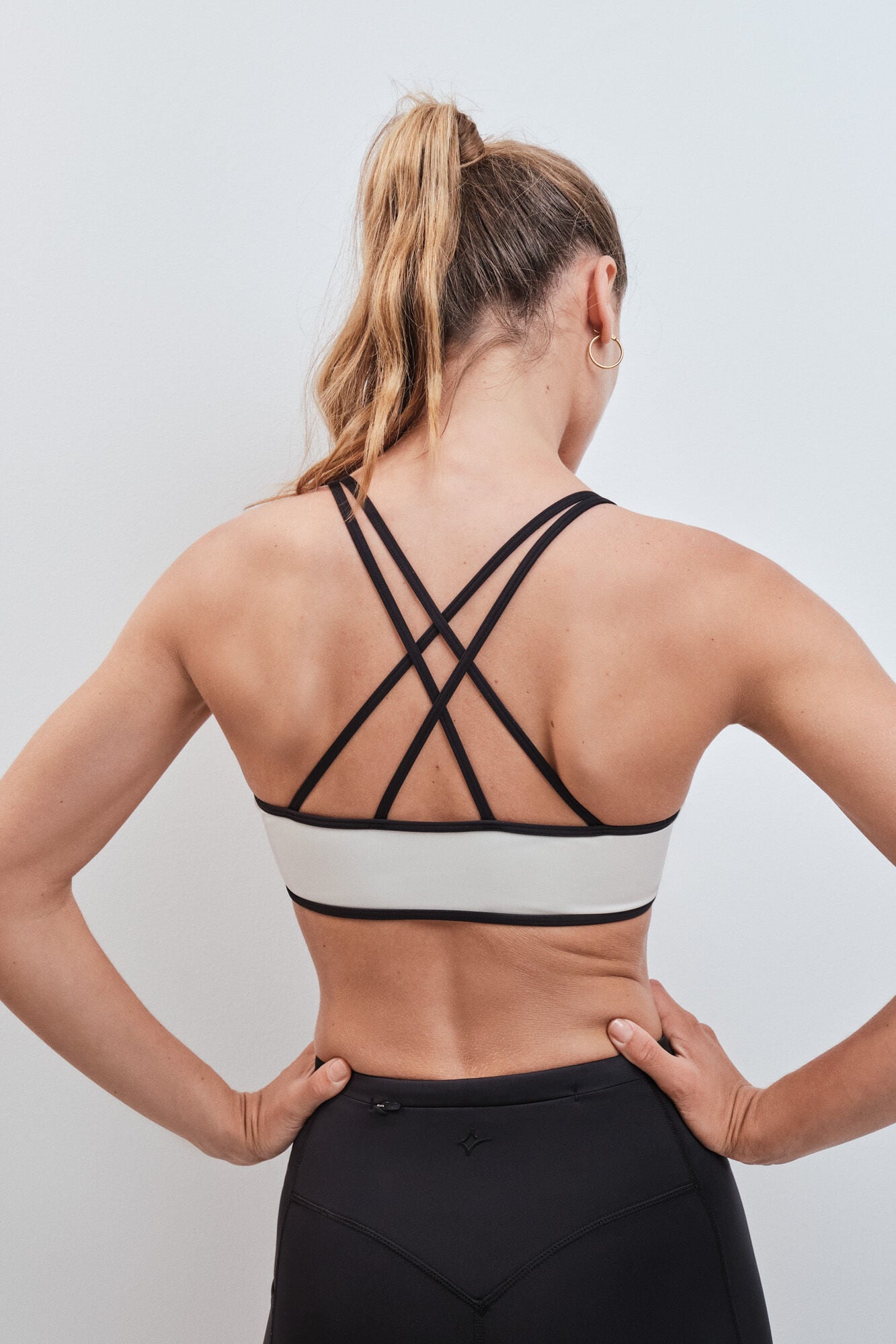 Dash and Stars Soutien desportivo 4D Stretch branco beige