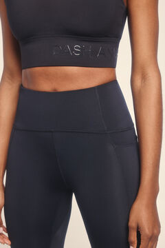 Dash and Stars Leggings pretos microfibra 4D Stretch preto