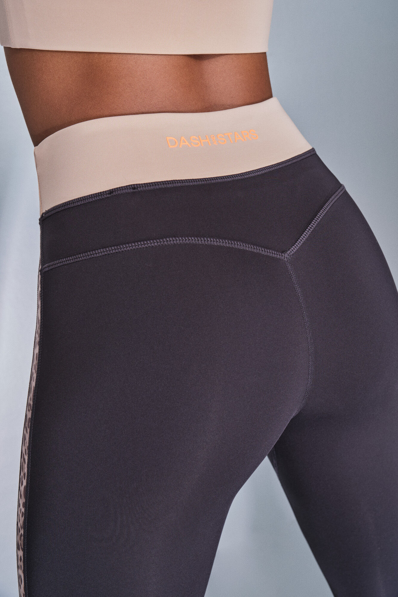 Dash and Stars Legging preta com estampa animal 4D STRETCH preto