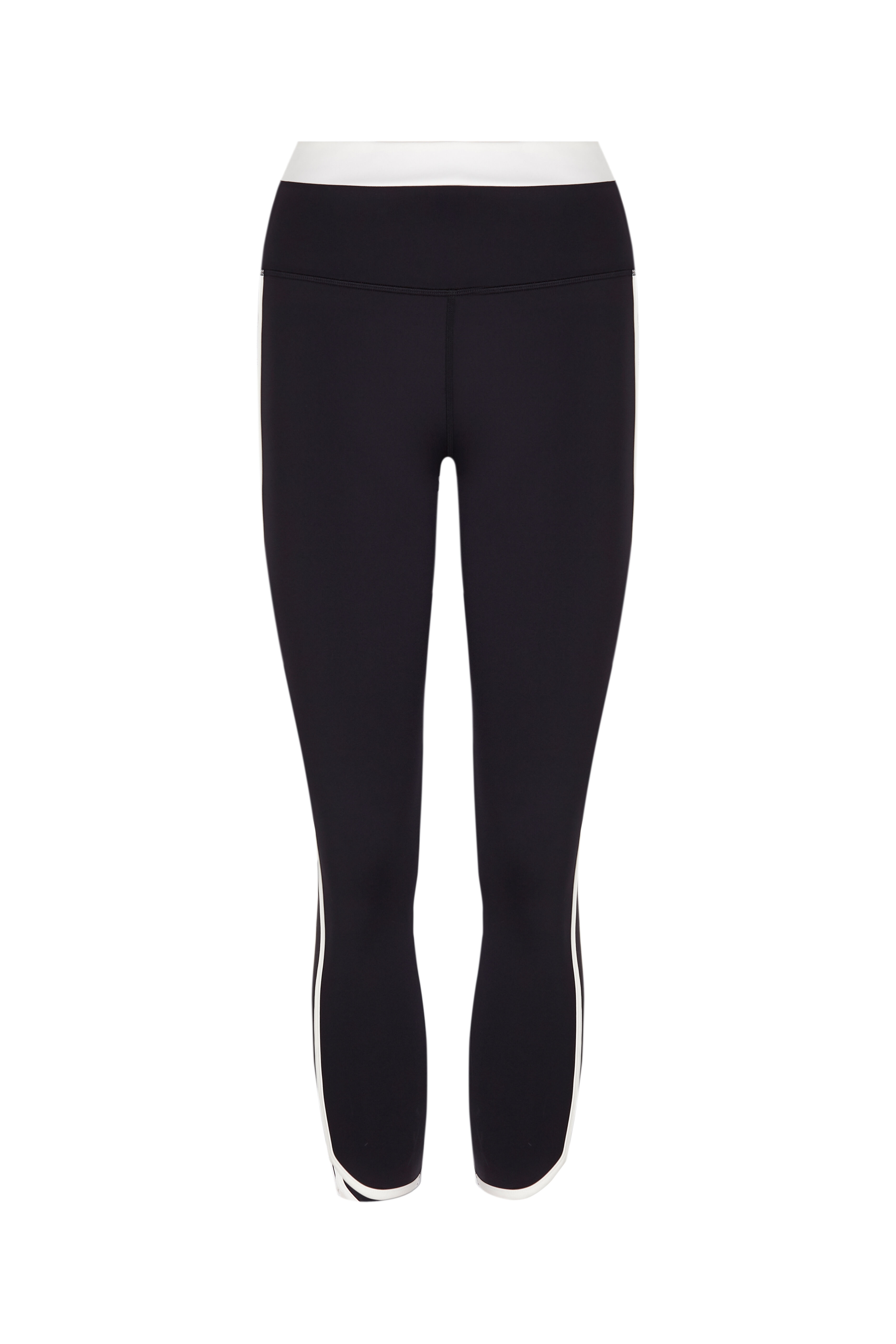 Dash and Stars Leggings crop negro lateral transparencias 4D STRETCH negro