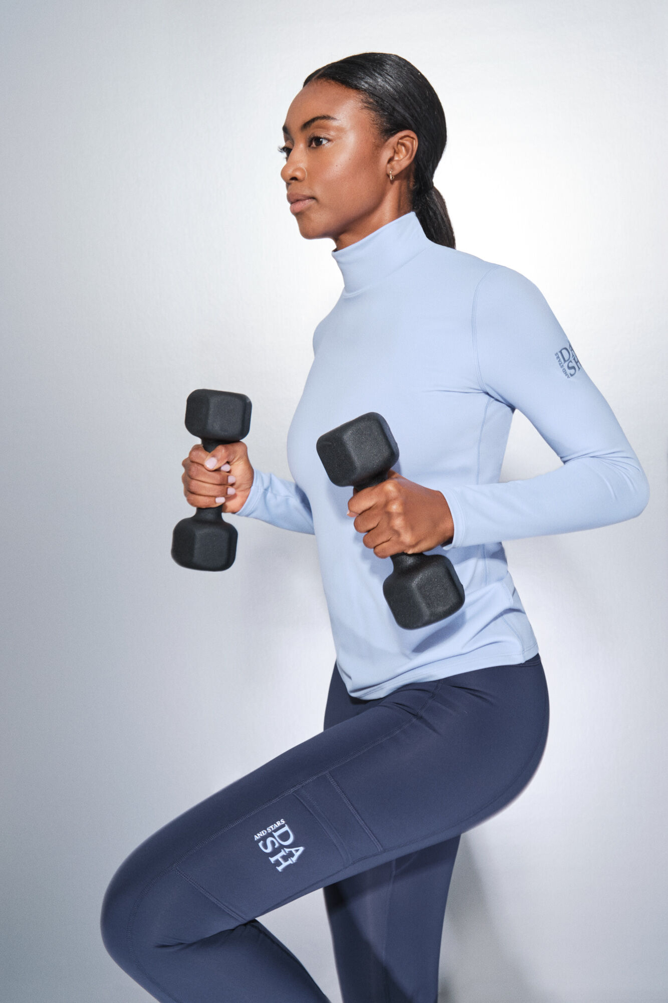 Dash and Stars Camiseta manga larga azul beb&eacute; azul