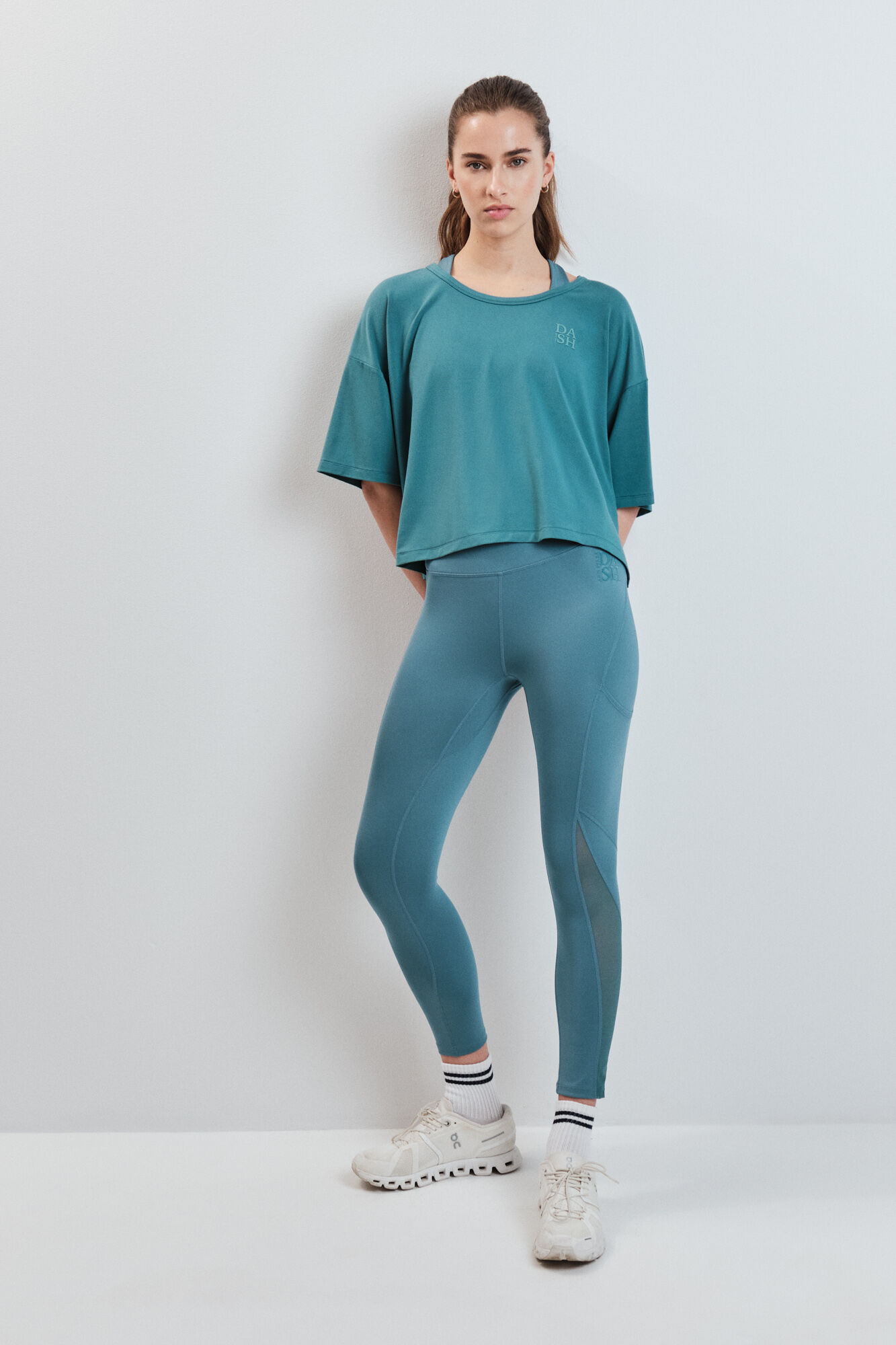 Dash and Stars Legging 4D STRETCH curta verde verde