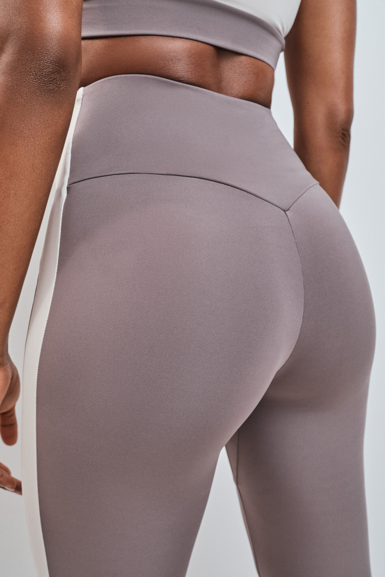 Dash and Stars Leggings compridos 4D STRETCH contraste marrom cru