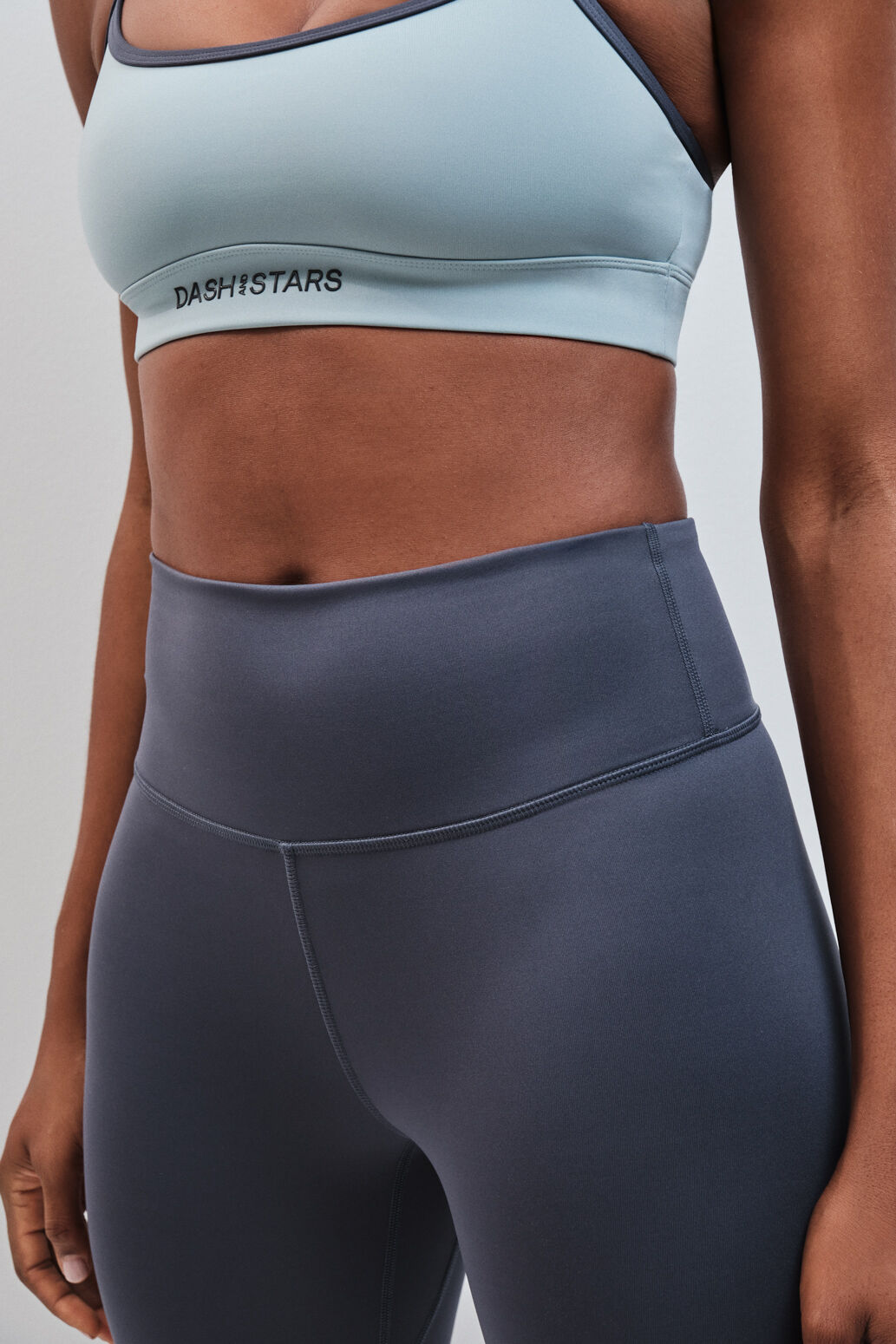 Dash and Stars Leggings compridos 4D STRETCH cinza cinzento