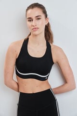 Dash and Stars Soutien desportivo COMPRESSIVE preto preto