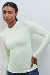 Dash and Stars T-shirt justa de manga comprida amarela verde