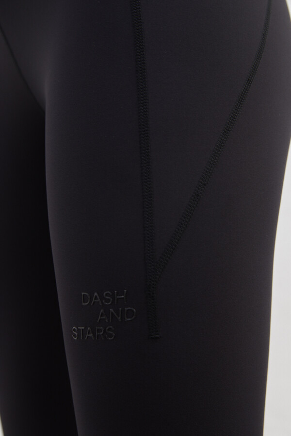 Dash and Stars Legging medio negro 4D Stretch preto