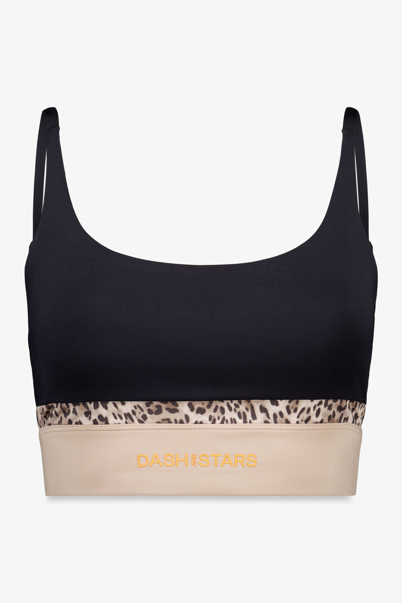 Dash and Stars Soutien desportivo 4D STRETCH preto com estampa animal  preto