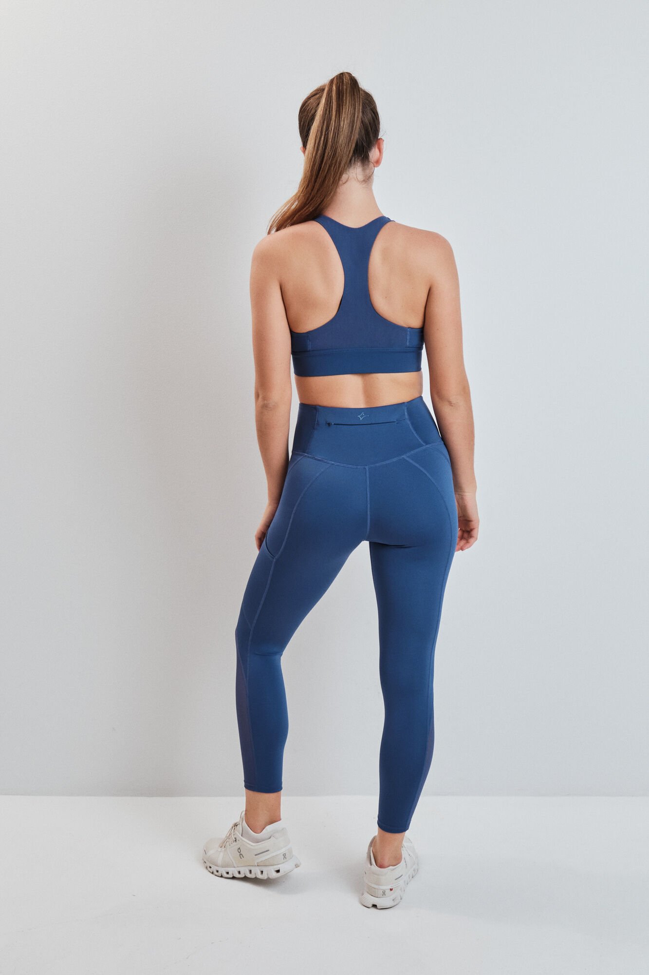 Dash and Stars Legging 4D STRETCH curta azul azul