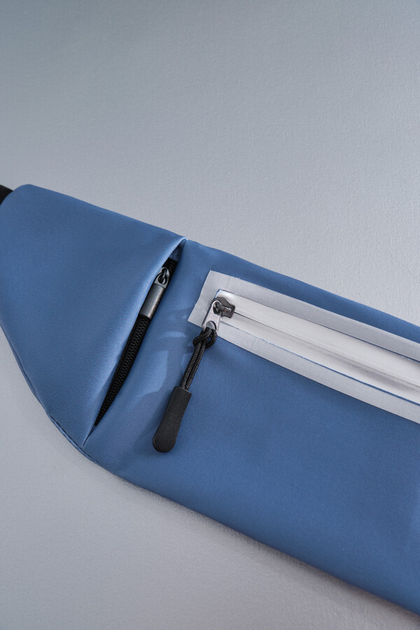 Dash and Stars Bolsa de cintura azul metálico azul