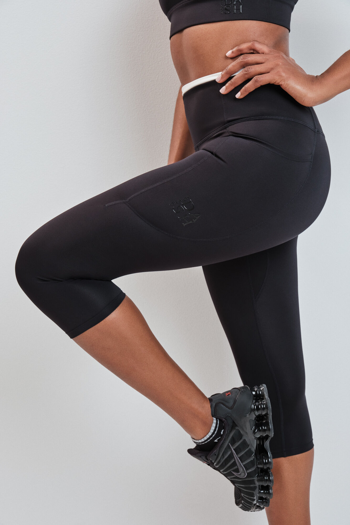 Dash and Stars Legging pirata 4D STRETCH preto preto