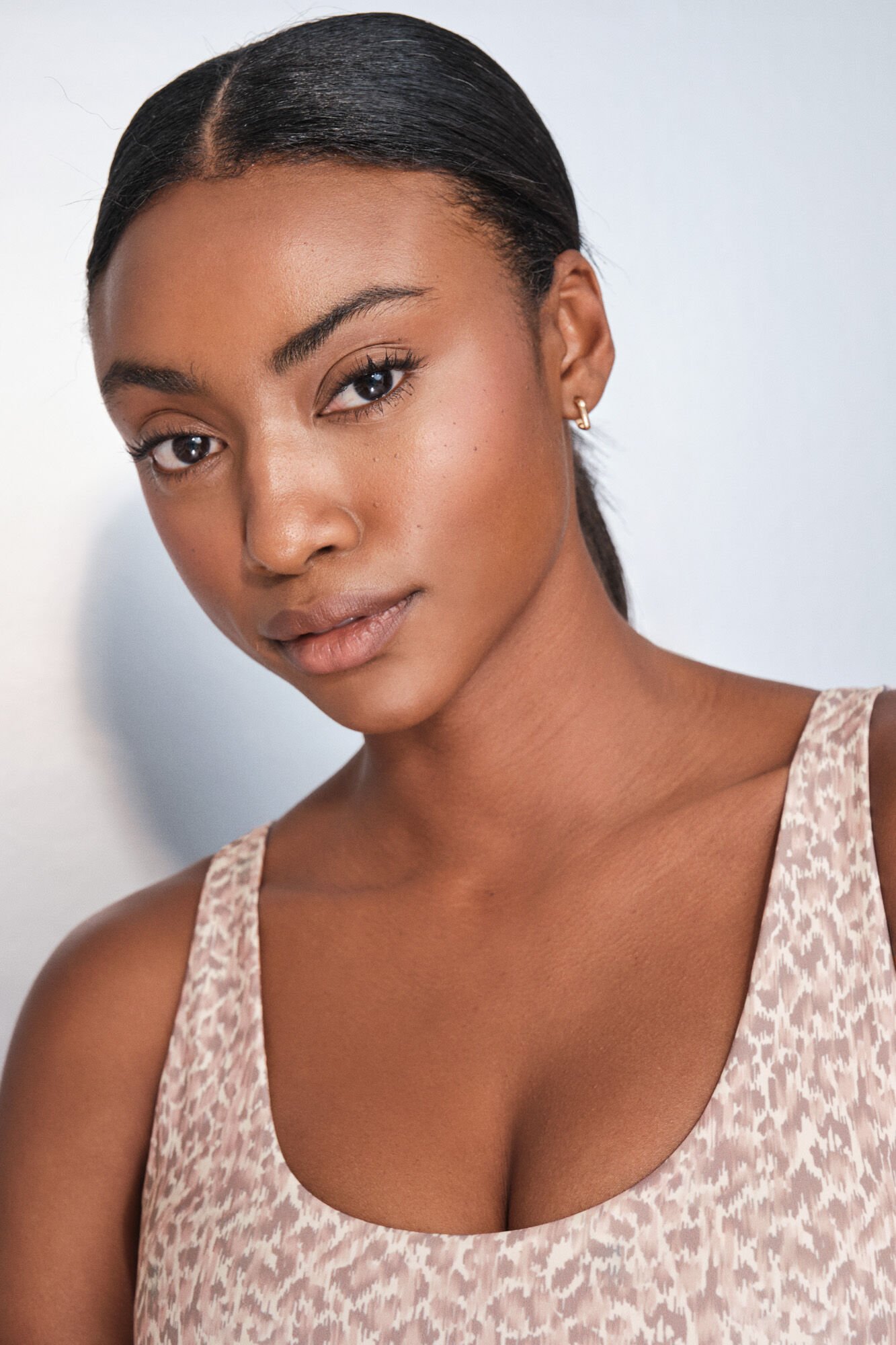 Dash and Stars Sujetador deportivo 4D STRETCH animal print blanco beige