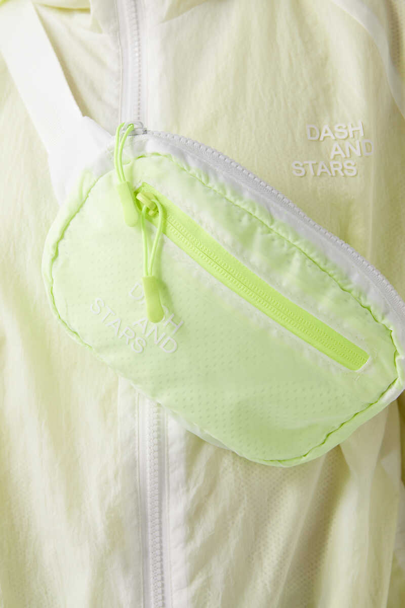 Dash and Stars Bolsa de cintura nylon ultraleve lima verde