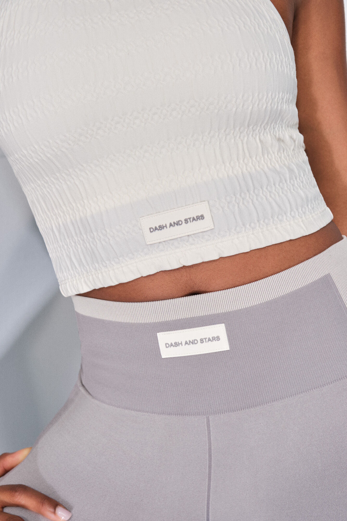 Dash and Stars Soutien desportivo branco SEAMLESS COMFORT beige