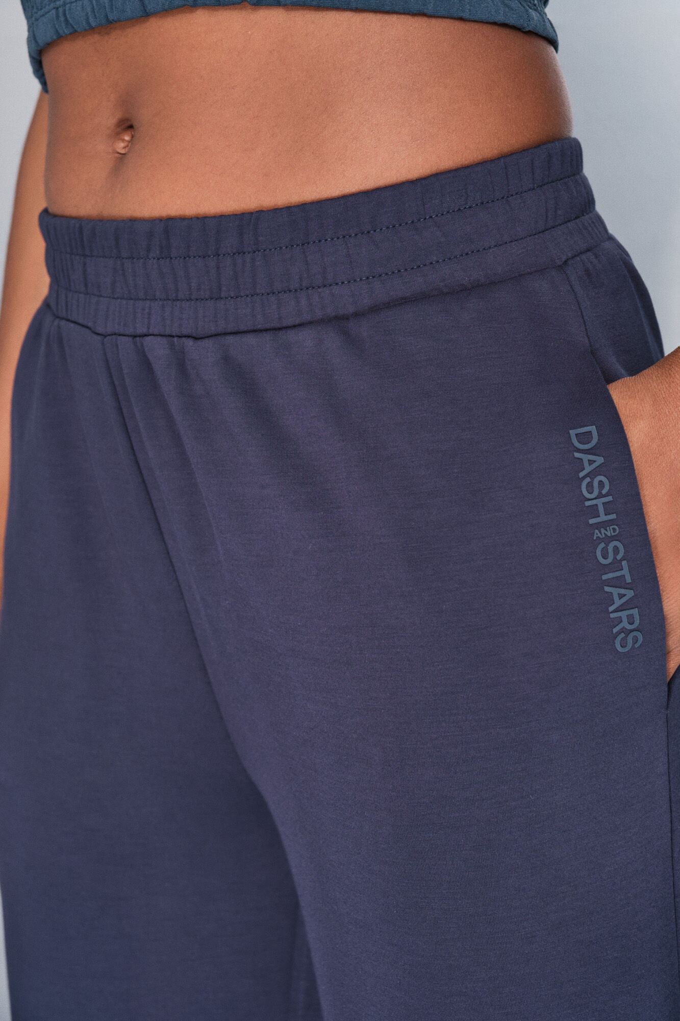 Dash and Stars Pantal&oacute;n recto ancho azul oscuro azul