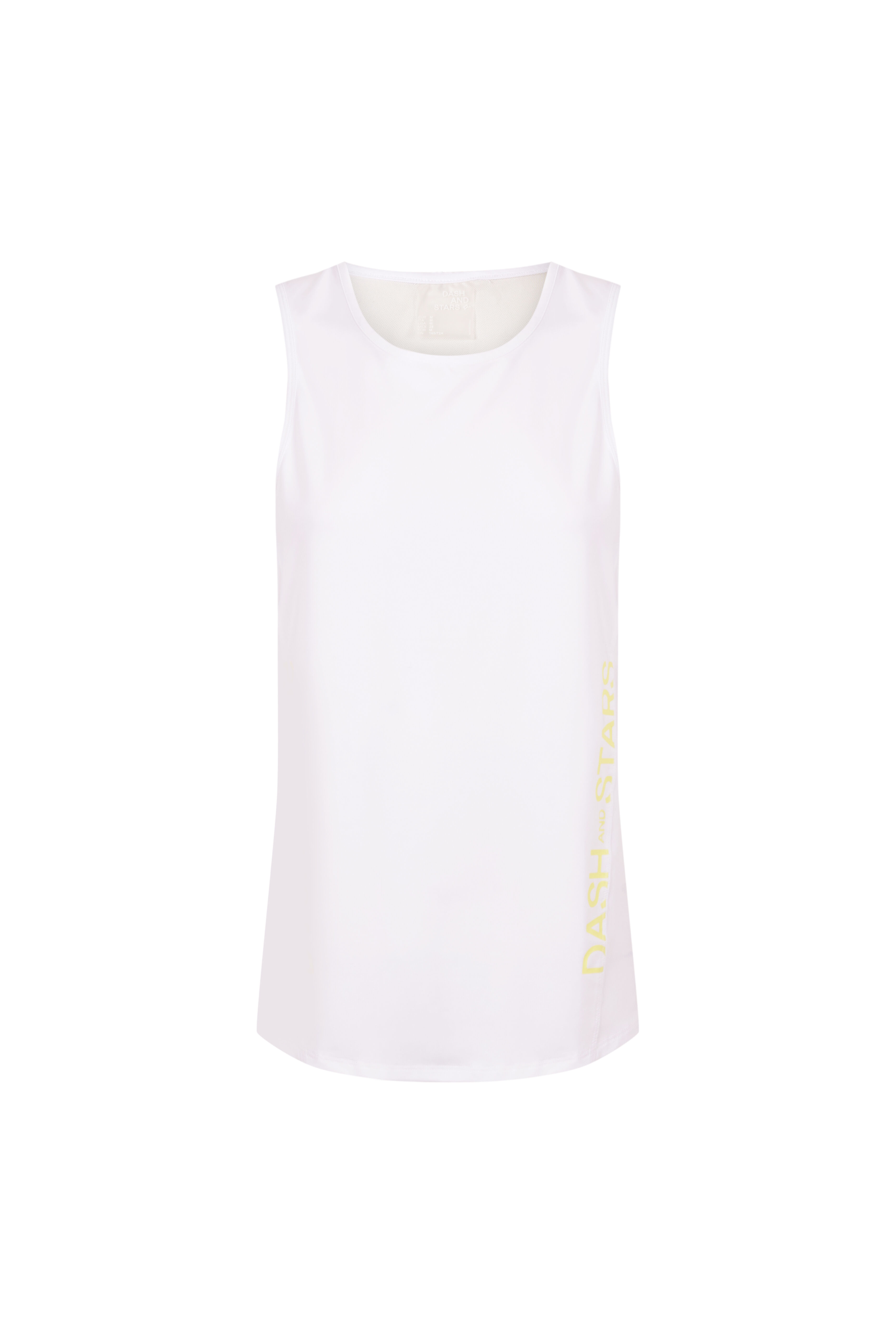 Dash and Stars Camiseta t&eacute;cnica halter sin mangas blanca blanco