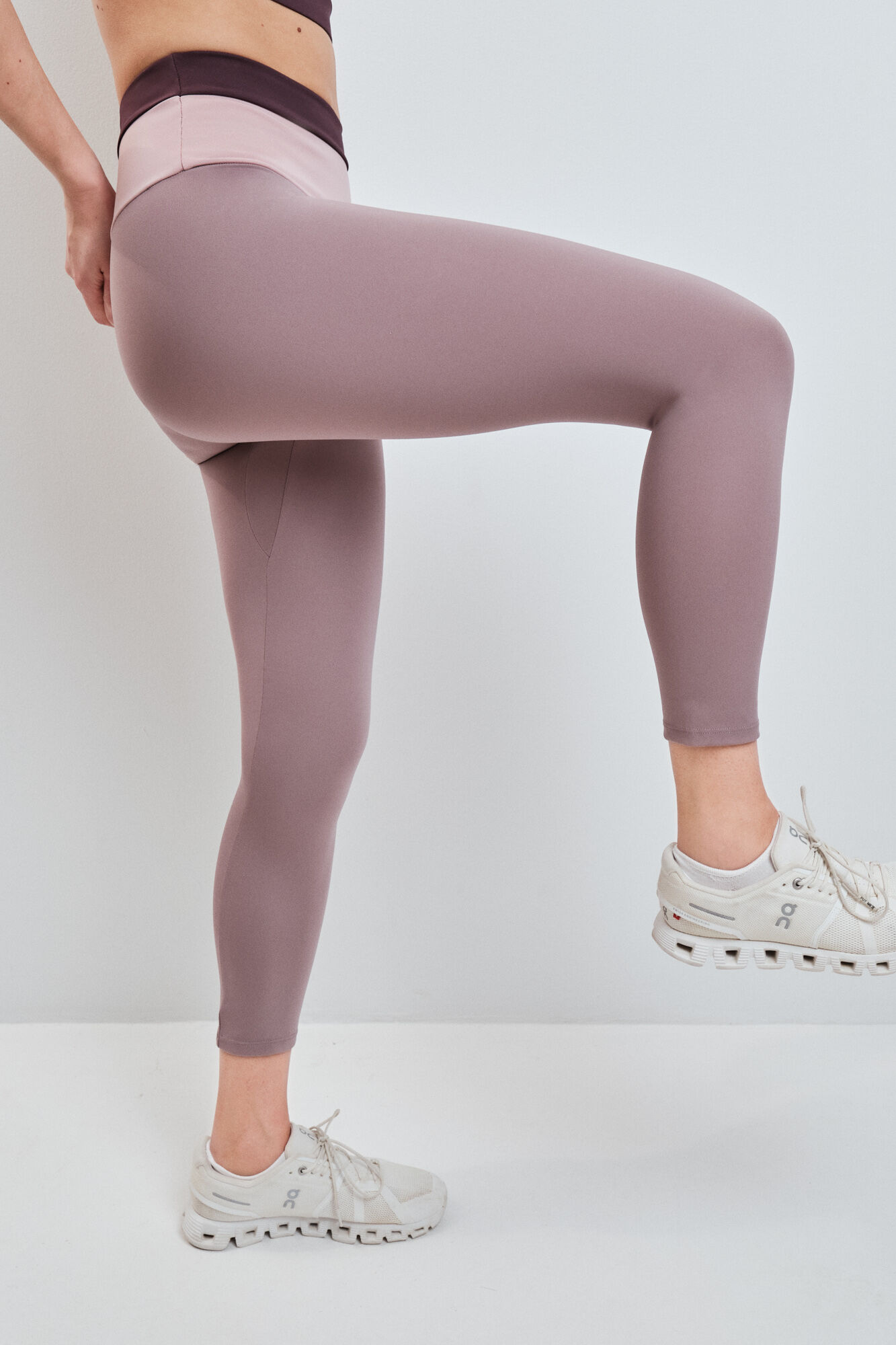Dash and Stars Legging curto 4D STRETCH color block rosa rosa