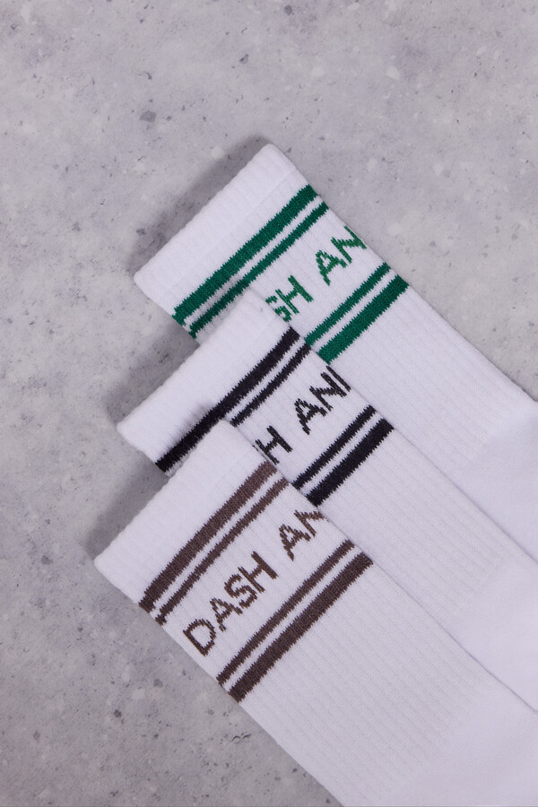 Dash and Stars Pack 3 calcetines algodón logo estampado