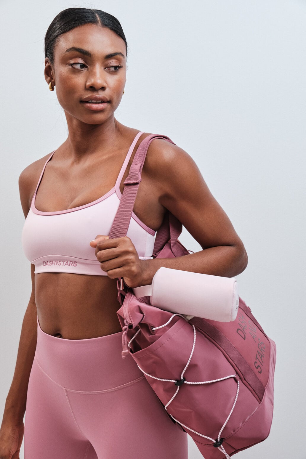 Dash and Stars Soutien desportivo 4D Stretch rosa rosa