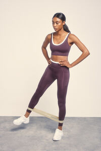 Dash and Stars Leggings roxas 4D STRETCH no tornozelo rosa