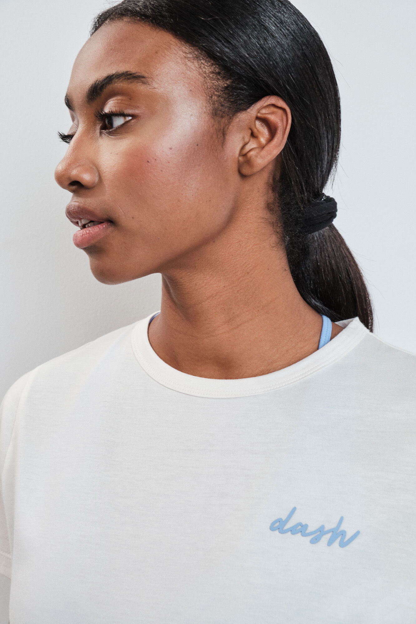 Dash and Stars T-shirt de manga curta extrassuave branca