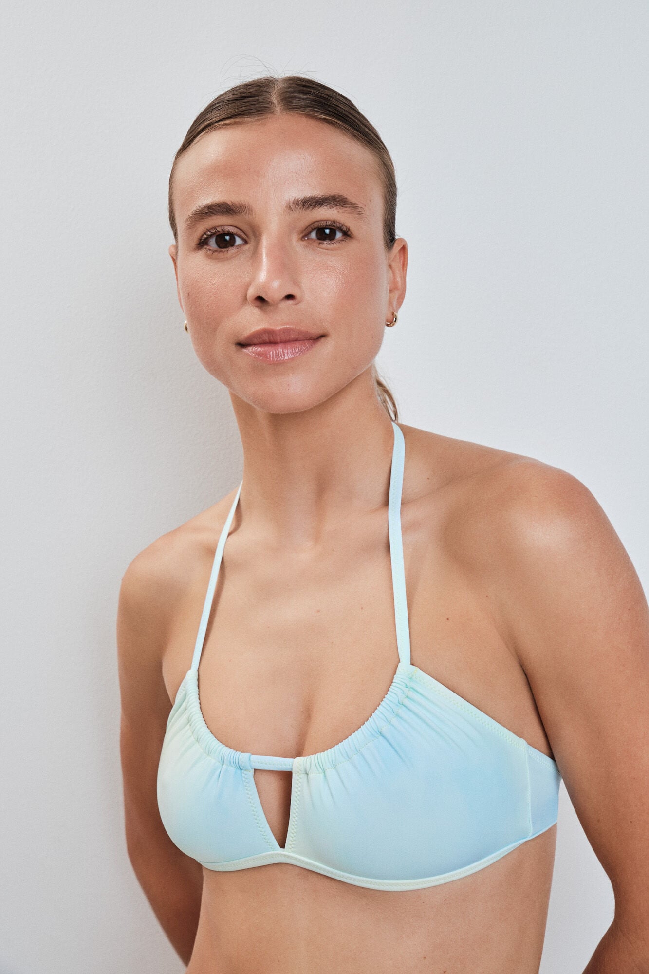Dash and Stars Top biqu&iacute;ni estampado degrad&ecirc; QUICK DRY impress&atilde;o
