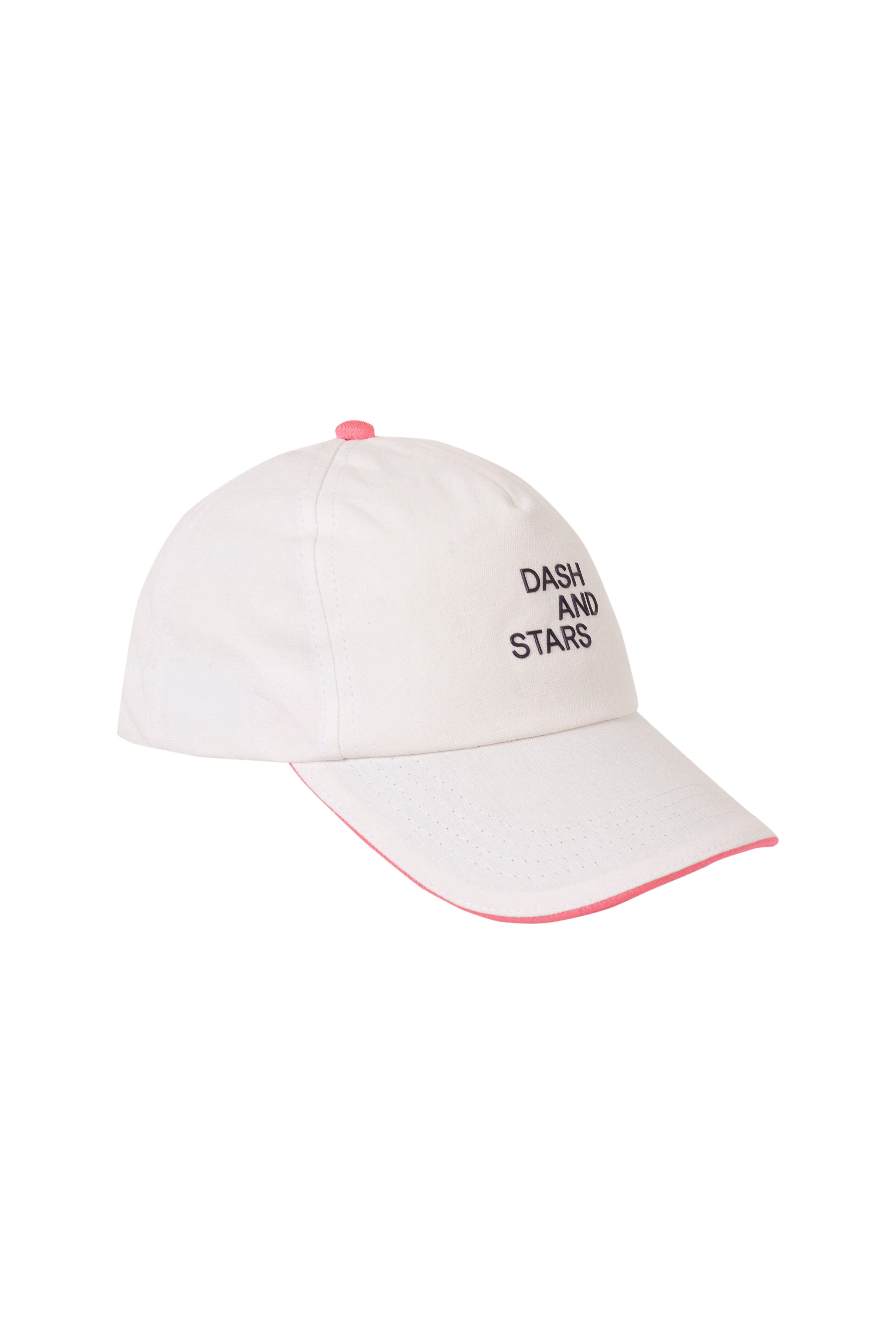 Dash and Stars Bon&eacute; t&eacute;cnico com logo branco beige