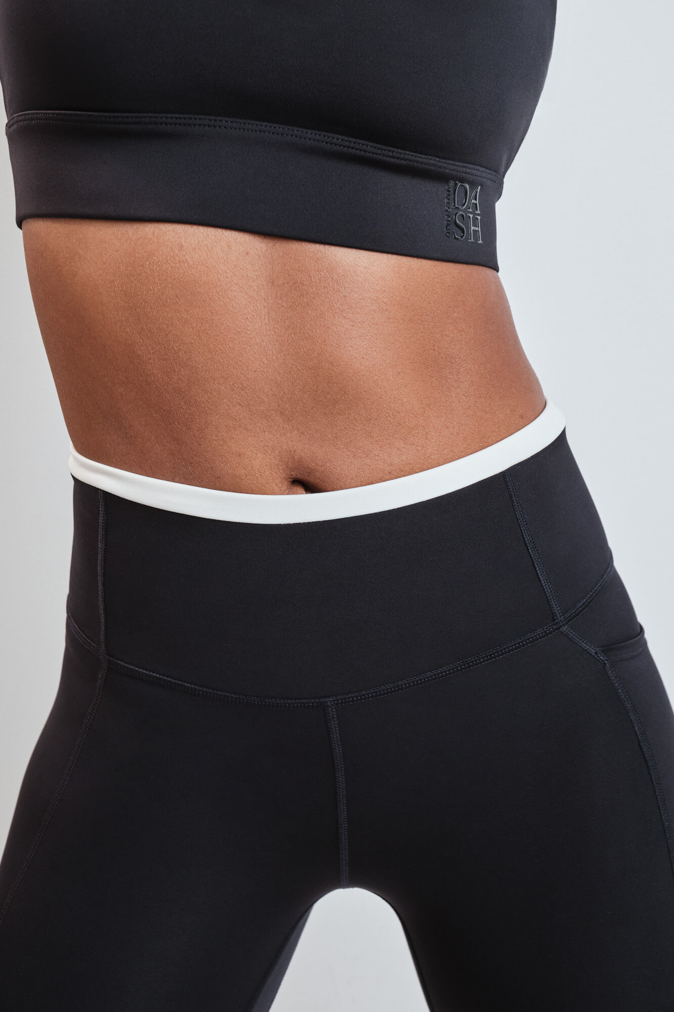 Dash and Stars Legging curto 4D STRETCH preto preto