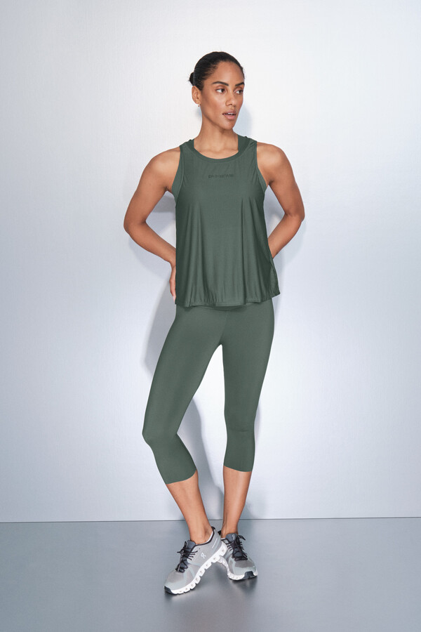 Dash and Stars Leggings compressivo capri verde verde