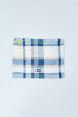 0 Gola polar estampada aos quadrados azul