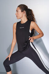 Dash and Stars Camiseta halter sin mangas algodón negro negro