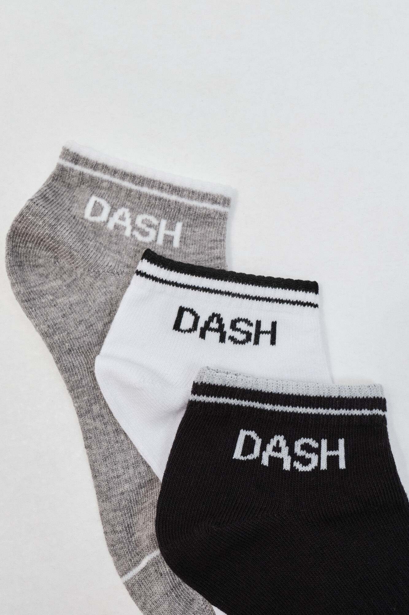 Dash and Stars Pack 3 meias curtas em algod&atilde;o