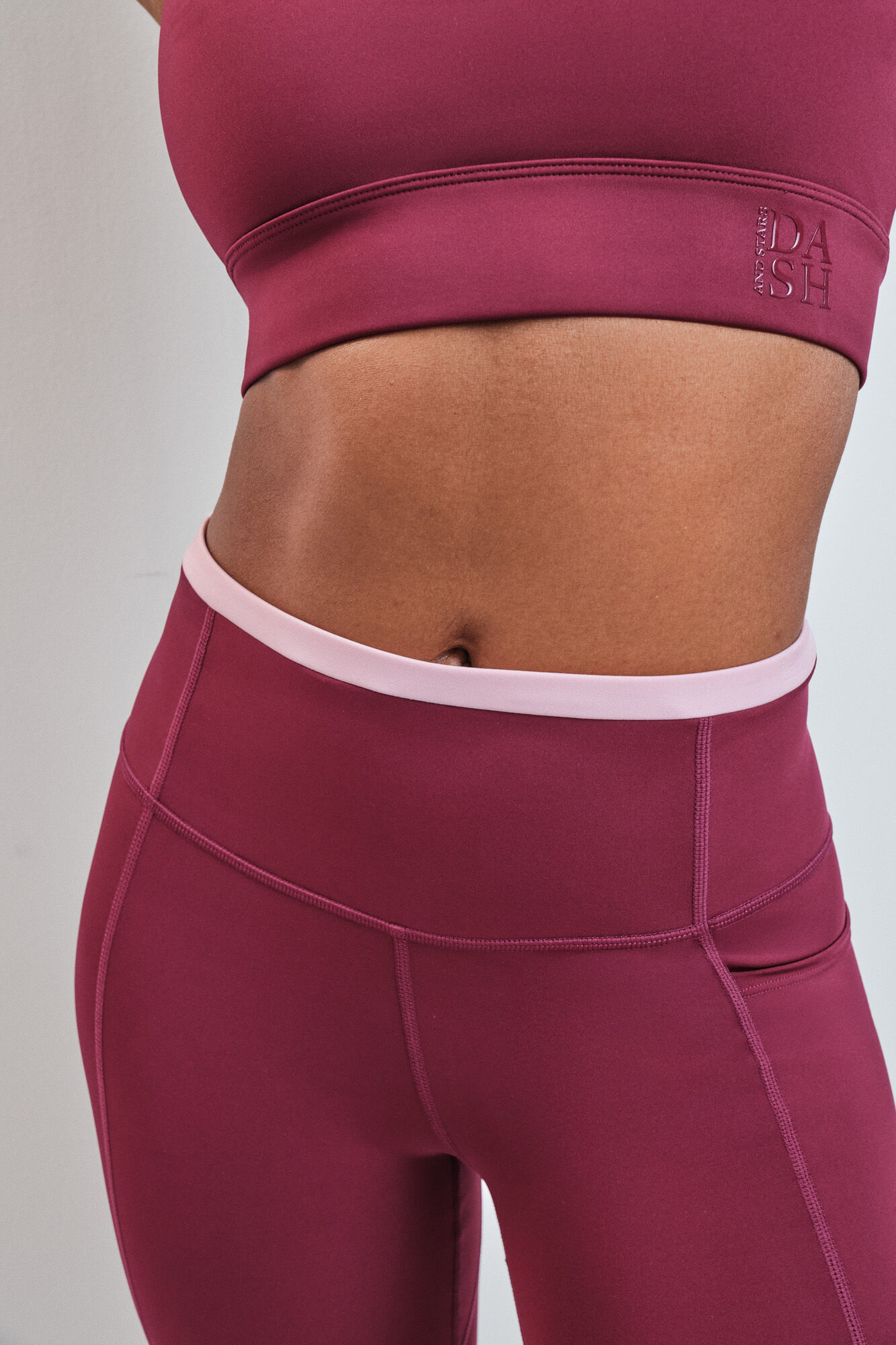 Dash and Stars Legging 4D STRETCH bordeaux vermelho