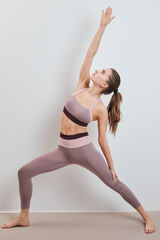 Dash and Stars Legging curto 4D STRETCH color block rosa rosa