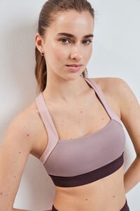 Dash and Stars Soutien desportivo 4D Stretch color block rosa