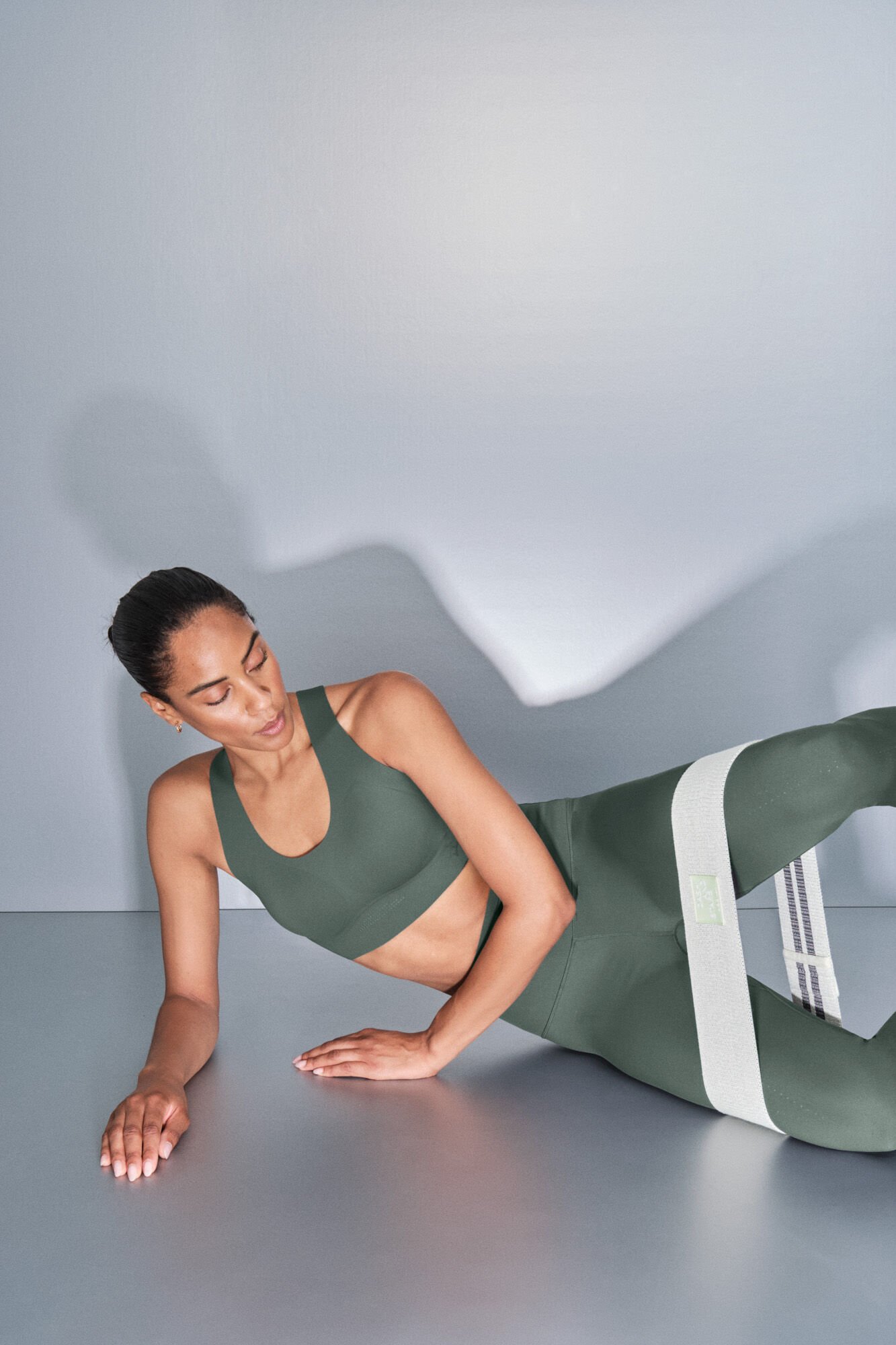 Dash and Stars Leggings compressivo capri verde verde