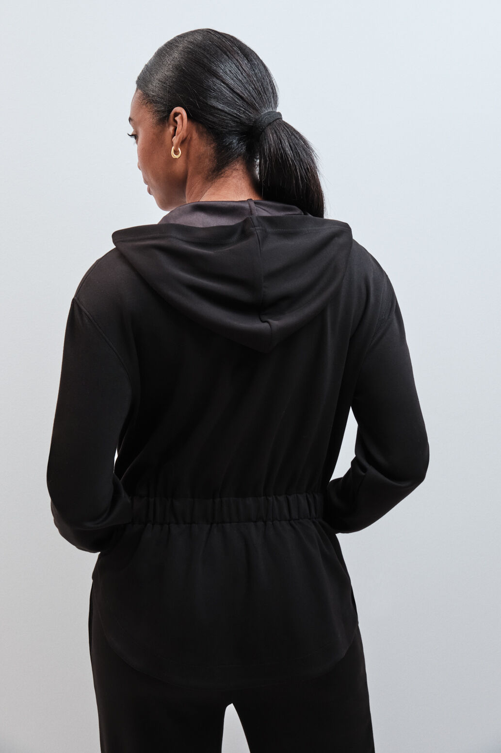 Dash and Stars Sweatshirt com capuz soft touch preto preto