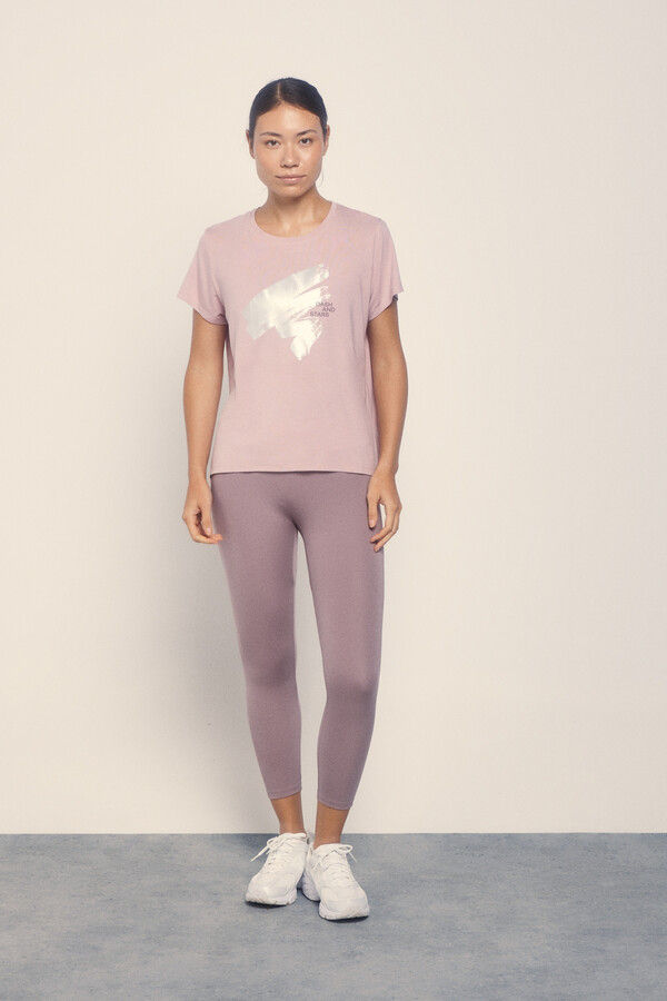 Dash and Stars Camiseta Modal extrassuave Rosa rosa