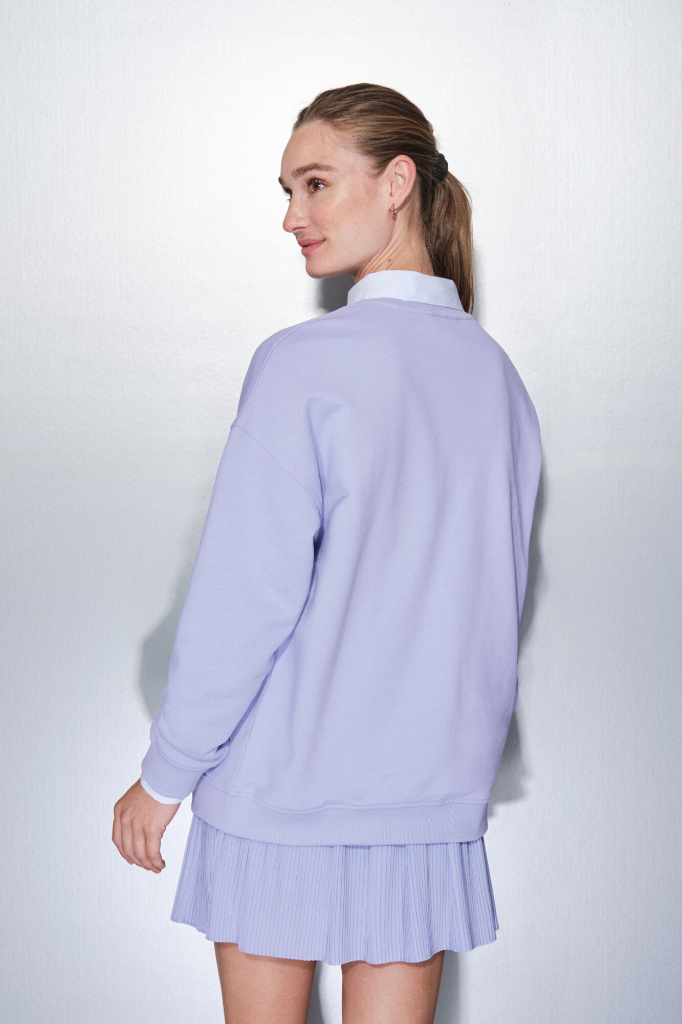 Dash and Stars Sweatshirt plush lil&aacute;s 100% algod&atilde;o rosa