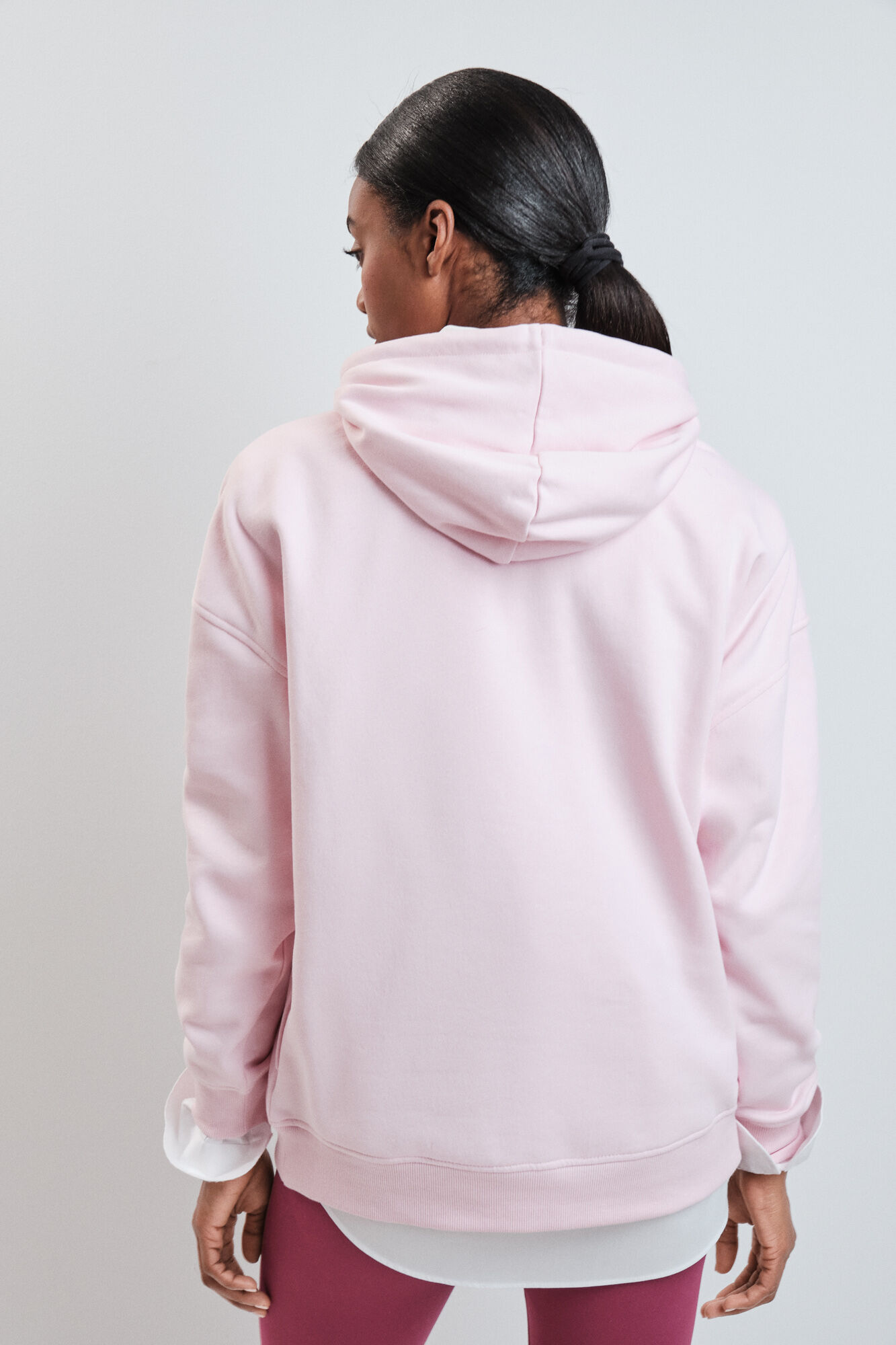 Dash and Stars Sweatshirt de molet&atilde;o de algod&atilde;o rosa rosa