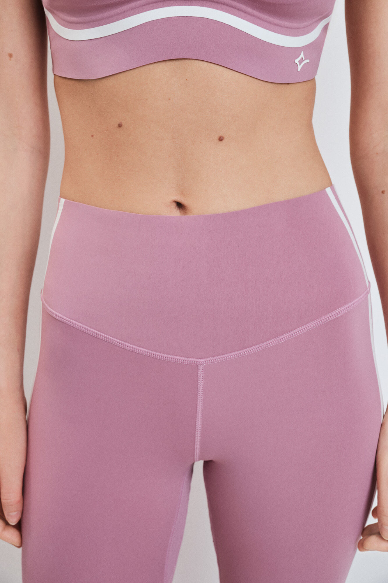 Dash and Stars Legging COMPRESSIVE comprida rosa rosa