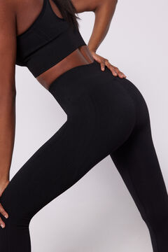 Dash and Stars Leggings pretas Seamless Comfort preto