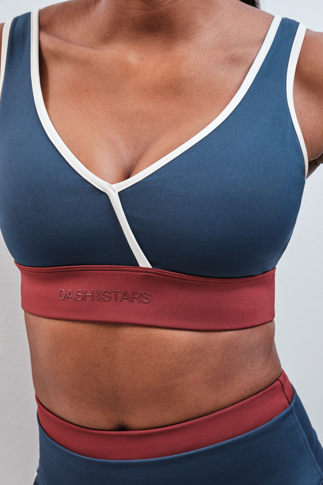 Dash and Stars Soutien desportivo 4D Stretch azul-escuro azul