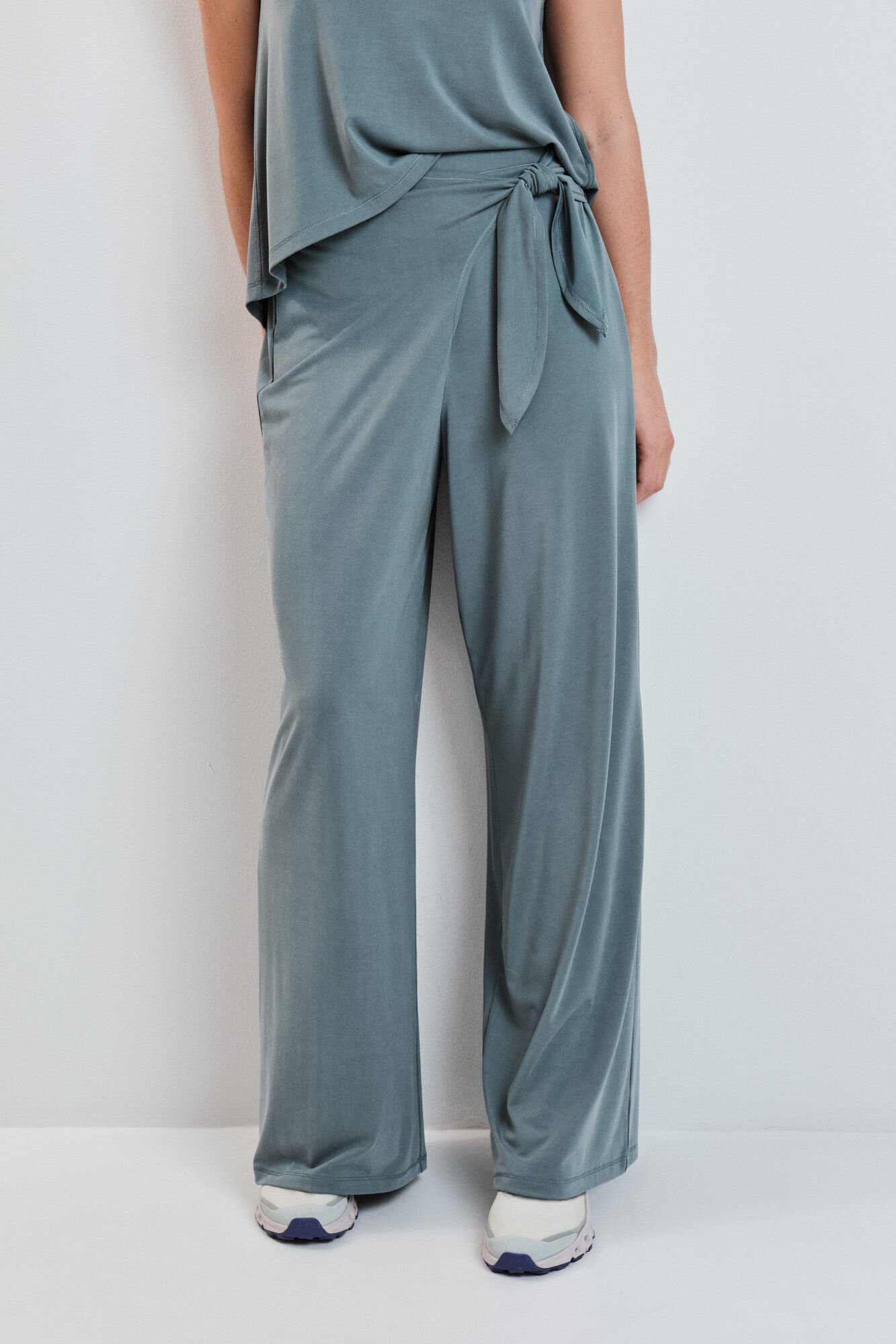 Dash and Stars Cal&ccedil;a comprida palazzo soft touch verde verde